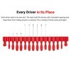 TEKTON 40-Tool Modular Driver Organizer Set (Red) | ODM91240 | Made in USA