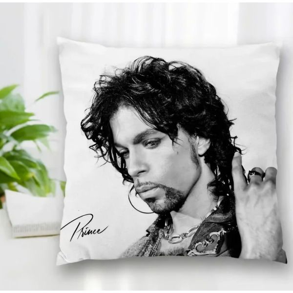 Prince Pillowcase Cover White Gray Satin One Side Image New In Package