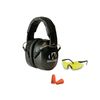 Walker's EXT Folding Range Passive Ear Muffs and Shooting Glasses Kit Black