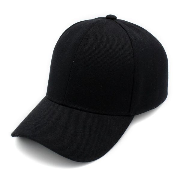 Baseball Cap Hat Men Women - Classic Adjustable Plain Blank, BLK