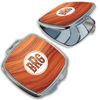 Bleu Reign Compact Personalized Pocket Mirror Custom Name Texture Overlays Pattern Design 2023 Wood