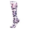 Celeste Stein Therapeutic Compression Socks, Noir Roses, 8-15 Mmhg, Mild