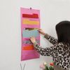 Mr. Pen Fabric Hanging-Wall File Organizer, Pink