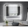 40x32 inch Dimmable LED Mirror Bathroom Mirror Antifog Wall Vanity Makeup Mirror