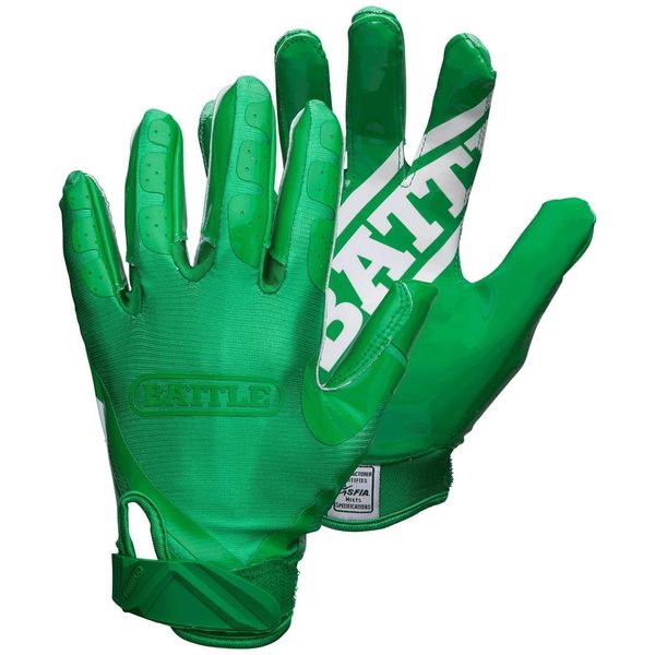 Battle Double Threat Football Gloves – Ultra-Tack Sticky Palm Receivers Gloves – Pro-Style Receiver Gloves, Youth, Small