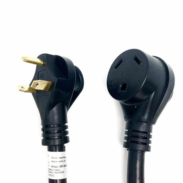 Generator Extension Cord 25ft Power Cable 30 Amp Adapter Plug Copper Wire 