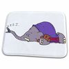 3dRose Bathroom Bath Rug Mat - Cute Napping Sleeping Elephant Random Toons