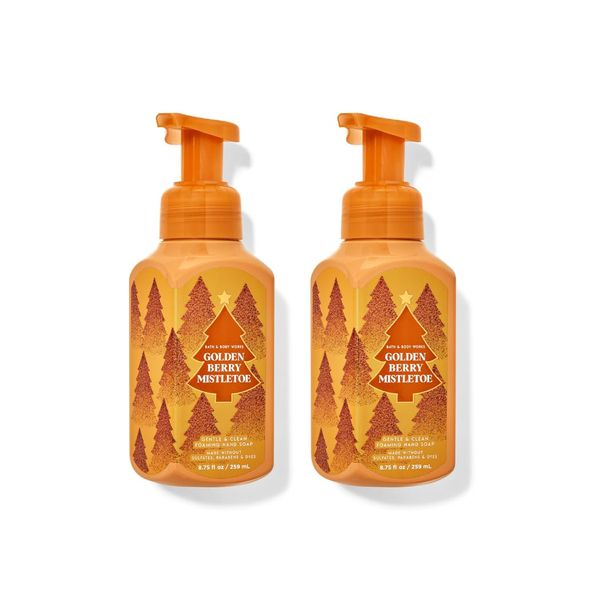 Bath & Body Golden Berry Mistletoe Gentle Foaming Hand Soap 2-pack 8.75 fl. oz. each (Packaging Style May Vary)