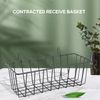 Oiiwowi 2 Pack Wall Grid Panel Hanging Wire Basket, Grid Storage Basket, Mounted Display Shelves for Kitchen, Home