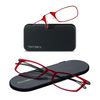 ThinOptics Bundle - Reading Glasses and Armless On-Nose Readers with Cases - Ultra Thin, Durable, Lightweight - Red 1.5x