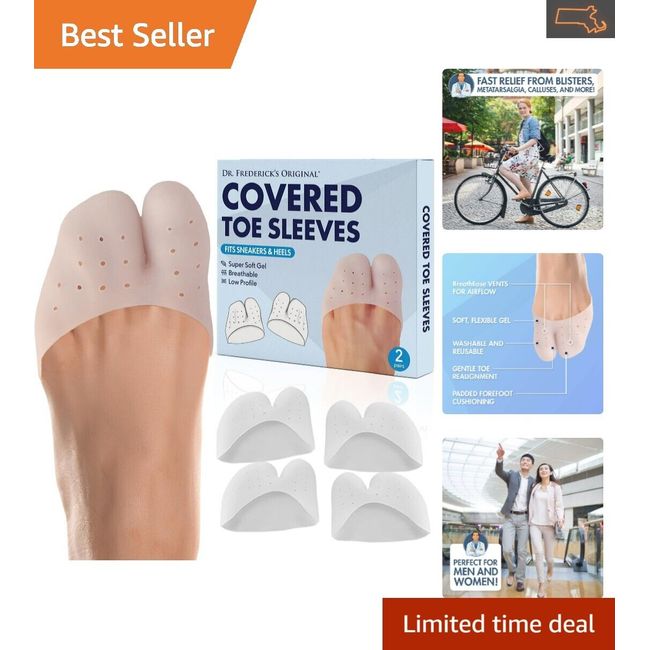 All-Day Comfort Gel Toe Sleeves: Relief for Overlapping Toes, Bunions, and More