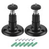 PATIKIL Wall Mount Security Camera Bracket 3.7 Inch, 2 Pack Universal Mounting Plastic Bracket Adjustable Battery Ceiling Mounting, Black