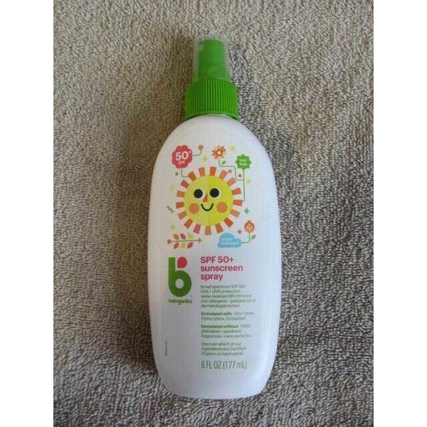 Babyganics Sunscreen Spray SPF 50 Tear Free Water Resistant 6oz CLEARANCE 3/2023