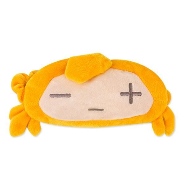 Melt Me Sleeping Mask Freezy 19cm Yellow Portable In-flight Character Fur Eye Mask for Travel