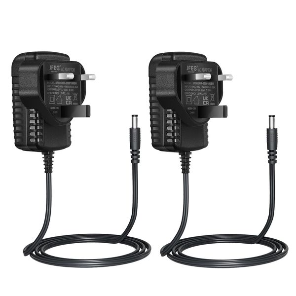 Security-01 2-Pack AC to DC 5V 1A Power Supply Adapter, Plug 5.5mm x 2.1mm