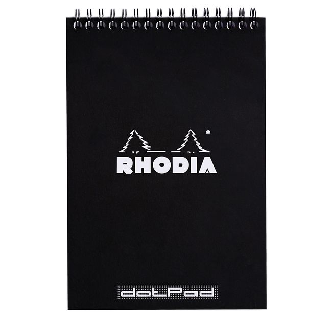 Rhodia Wirebound Notepad, A5, Dot - Black