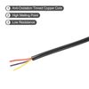 Electrical Wire 26AWG 3 Conductors Tinned Copper 16.4Ft Low Voltage Black