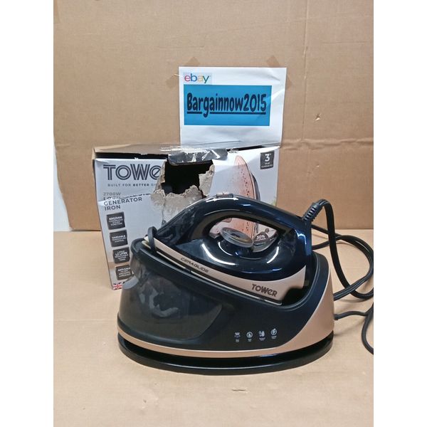 Tower T22023GLD Ceraglide Steam Iron, 2700W, 1.2 L, Gold & Black.