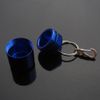 2 PCS Waterproof 1" Wide Pill Container Capsule Bottle Keychain & Clip - Blue