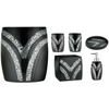 Popular Bath Sinatra Basket, Tissue, Cup, Soap Dish, Toothbrush, Lotion, Black