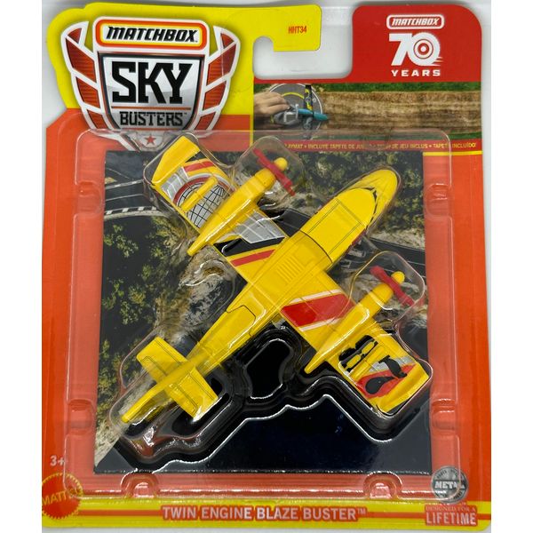 Matchbox 2023 - Sky Busters - Twin Engine Blaze Buster 31/32 - Fire Jet - Matchbox 70 Years - Ships Bubble Wrapped in a Box.