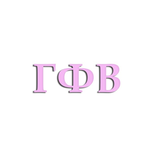 Officially Licensed Gamma Phi Beta 8" x 3" Window Decal - Matte Pink