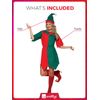 Smiffys Elf Costume,Red & Green,M - UK Size 12-14