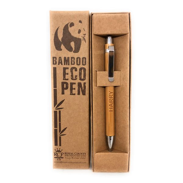 Royal County Personalised Bamboo Pens - Eco Friendly - Harry