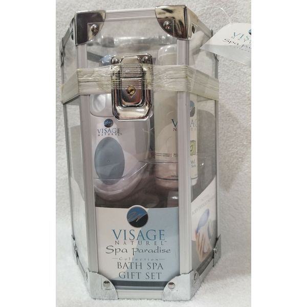 Visage Naturel SPA PARADISE Collection Set Kiwi Exfoliating Brush Salts Gel New