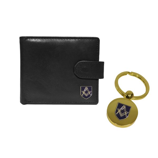 Masonic Leather Wallet & Keyring