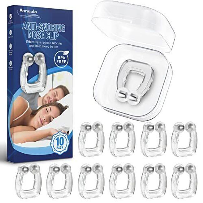 Dispositivo antirronquidos magnético Cómodo tapón nasal para ronquidos, 10 Pack