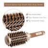 Round Hair Brush Blow Drying Brush Ionic Boar Bristles Anti-Static Round Brush for Hair Drying,Curling & Straightening