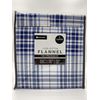 Members Mark 100% Cotton 4pc Flannel Sheets Set Blue Plaid Twin
