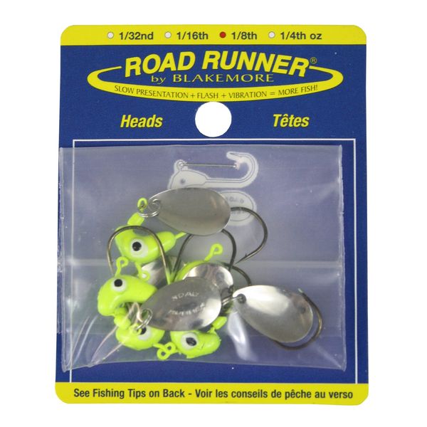 Blakemore TTI Fishing Co Road Runner Bulk Head Hook (Chartreuse, 1/16-Ounce)