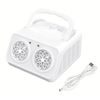 Portable Bubble Machine with Dual Speed Settings, Automatic Bubble Maker for Parties, Weddings, Birthdays, White