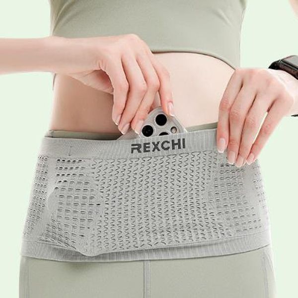 Leggings Hip Bag Bag Bag Cell Phone Card Water Wallet Jogging Fitness, S/Gray