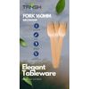 TANSH Compostable Birchwood Fork (100 Count), Biodegradable, Eco-Friendly, Microwave & Oven Safe