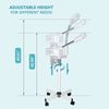 2in1 Facial Steamer on Wheels Ionic Ozone w/5X Magnifying Lamp Hot Mist Function