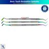 Dental Flat Plastic Filling Instruments Composite Set of 3 Multi Color Tips