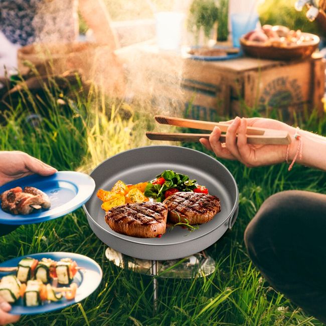 Outdoor Pure Titanium Frying Pan Camping And Picnicking Titanium