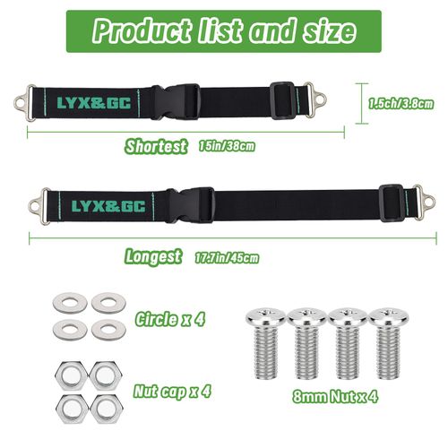 LYX&GC Trash Can Locks for Animals, Raccoon Bear Proof Trash Can Lock, Easy to Install, Long Lasting Strap Lid Garbage Can Lock for Out Door Garbage Can,Prevent Odor from Spreading - 2PCS