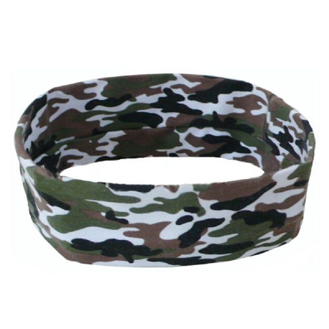 Army Camouflage Head Band - Khaki Green Rib - One Size