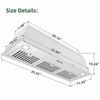 36" Built-in Range Hood Kitchen Insert Vent Stainless Steel 800CFM 3-Speed New