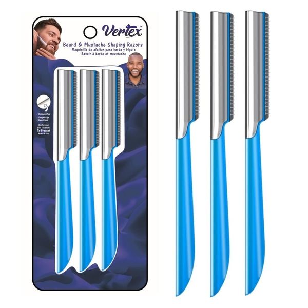 Beard Shaping Tool Razor Mustache - Straight Edge Travel Razors For Bags...