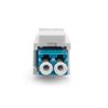 DIGITUS Fiber Optic Keystone Module - LC/LC Duplex - Singlemode Fibre Optic - OS2 - Ceramic Sleeve - for Patch Panel or Junction Boxes - Blue/White