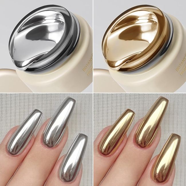 NAILKISS 8ml Sliver Metallic Painting Gel (Sliver + Gold)