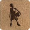 'Basket Ball Boy' Square Cork Trivet/Pot Stand (TR00025726)