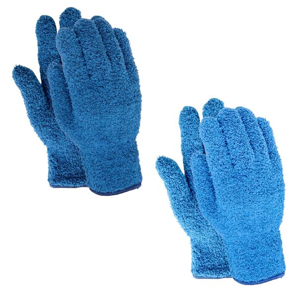 BLMHTWO 2 Pairs Microfiber Dusting Gloves Washable Microfiber Gloves Mitt Reusable Dusting Gloves for Plants Kitchen House Cars Mirrors Lamps Blinds Dusting Cleaning Gloves