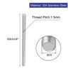 Sourcingmap M10 x 150mm 304 Stainless Steel Right Hand Thread Fully Threaded Rod Stud 5PCS