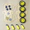 sb components 4-Wheel Robot Smart Car Chassis Kits with Speed Encoder for Raspberry Pi and Arduino projects